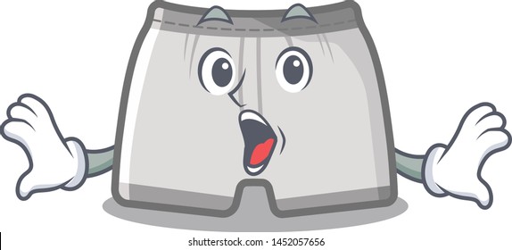 Surprised swimming trunks stored in character cupboard
