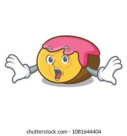 Surprised swiss roll mascot cartoon