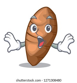 Surprised taro tuber isolated in the mascot