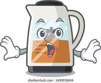 Surprised tea maker is served in cartoon bottle