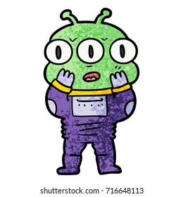 surprised three eyed alien