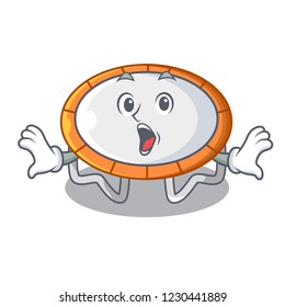 Surprised trampoline illustration icon for cartoon design