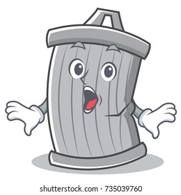 Surprised trash character cartoon style