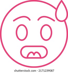 Icono de vector sorprendido. Se puede usar para imprimir, móviles y aplicaciones web.
