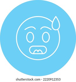 Surprised vector icon. Can be used for printing, mobile and web applications.