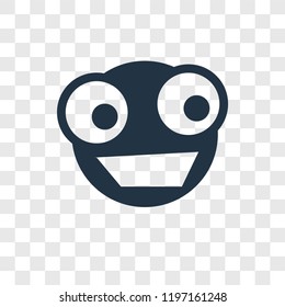 Surprised vector icon isolated on transparent background, Surprised transparency logo concept