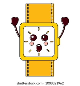 surprised watch kawaii icon image 