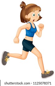 A Surprised Woman on White Background illustration