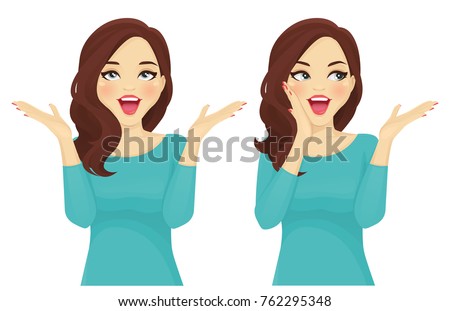 Surprised woman set