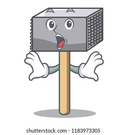 Surprised wooden meat hammer cartoon for kitchen utensil