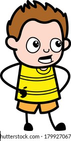 Surprised Young Boy Cartoon Character Design Illustration