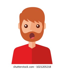 surprised young man avatar character