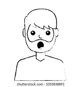 surprised young man avatar character