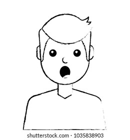 surprised young man avatar character