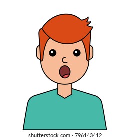 surprised young man avatar character