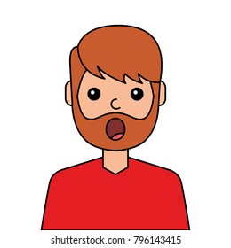 surprised young man avatar character