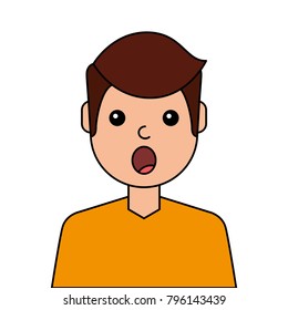 surprised young man avatar character