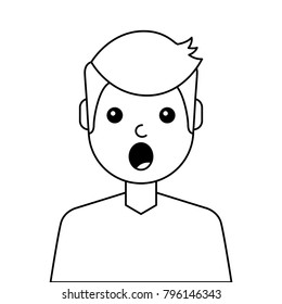surprised young man avatar character