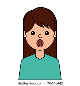 surprised young woman avatar character