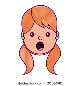 surprised young woman face expression facial
