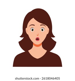 surprised young woman shocked expression.