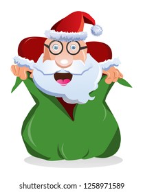 surprising santaclaus from flower vector