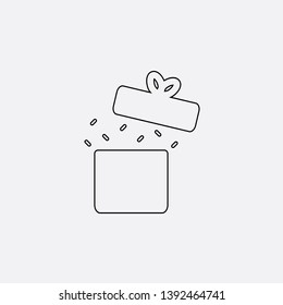 surprize gift box icon sign signifier vector