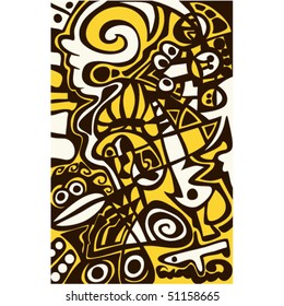 Surreal abstract design, mosaic texture.