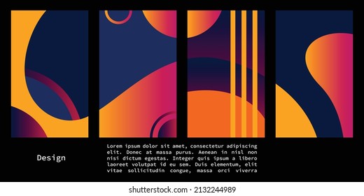 Surreal abstract gradient background vector template for design element, banner, landing page, copy space, poster, or banner.
