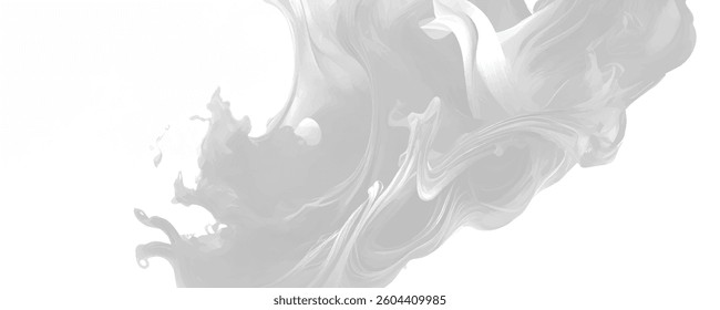 A Surreal and Abstract Interpretation of Floating Ink as It Expands and Contracts Like a Breath of Air

