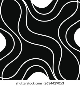 Surreal Abstract Monochromatic Art with Fluid Organic Shapes and Modern Geometric Composition