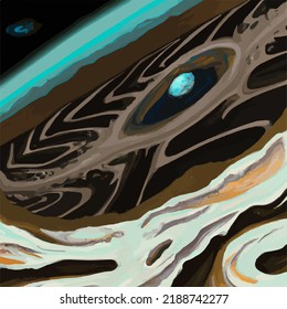 A surreal and abstract space scene