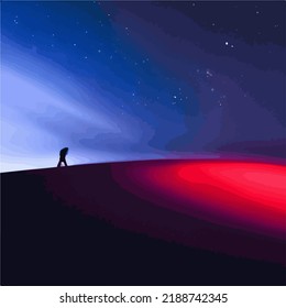 Eine surreale und abstrakte Weltraumszene