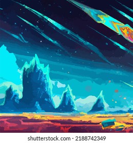A surreal and abstract space scene