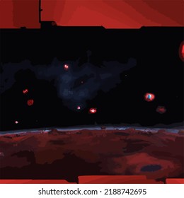 A surreal and abstract space scene