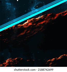 A surreal and abstract space scene