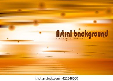 Surreal background of the extraterrestrial atmosphere, sand, sea, decline