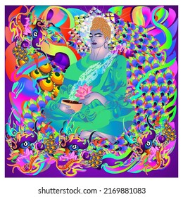surreal buddha surrounding  of spirit .