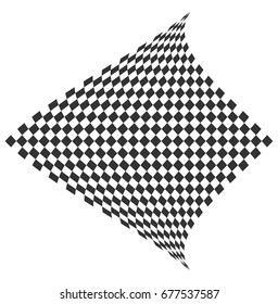 Surreal checkered planes with distortion effect