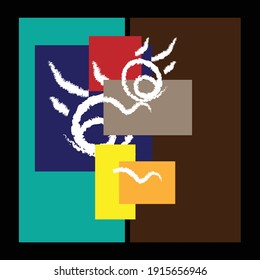 Surreal face abstract illustration image
