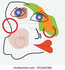 Surreal face abstract image design