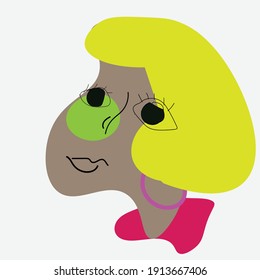 Surreal face abstract image design