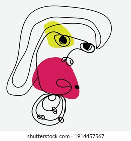 Surreal face abstract image design
