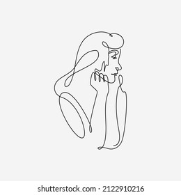 Surreal Faces Continuous Line Art of Beautiful and Minimalist Woman Hairstyles