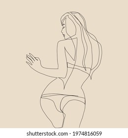 Surreal Faces Continuous line, drawing of set faces and hairstyle, fashion concept, woman beauty minimalist, vector illustration pretty sexy. Contemporary portrait