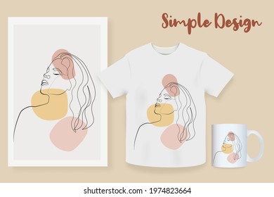Surreal Faces Continuous line, drawing of set faces and hairstyle, fashion concept, woman beauty minimalist, vector illustration pretty sexy. Contemporary portrait