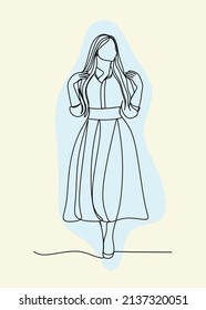 Surreal Faces Kontinuierliche Linie, Zeichnung von Gesichtern und Frisur, Mode-Konzept, Frau Schönheit minimalistisch, Vektorgrafik ziemlich sexy. Zeitgenössisches Porträt
