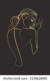 Surreal Faces Continuous line, drawing of set faces and hairstyles, fashion concept, woman's beauty, minimalist, vector illustration, pretty sexy. Take care of yourself.