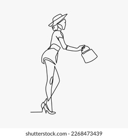 Surreal Faces Continuous line, dibujo de caras y peinados, concepto de moda, belleza de la mujer, minimalista, ilustración vectorial, bastante sexy. Cuídate.