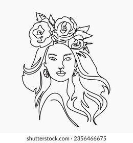 Surreal Faces Continuous line, dibujo de caras y peinados, concepto de moda, belleza de la mujer, minimalista, ilustración vectorial, bastante sexy. Ama y cuídate.